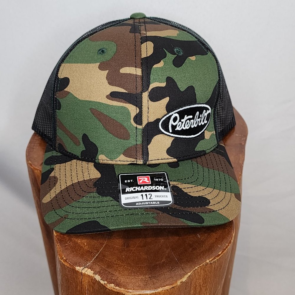 Peterbilt Richardson Original 112 Trucker Hat Camo Adjustable Hat